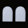 Equal fingers, silicone, 5.5 × 3.5 × 1 cm, pair, white color, white
