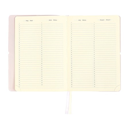 Diary of Leduced A5 136 DEVENTE sheets. Jane, soft pvc cover, elastic band, perforation, liesse, block 70, lilac-11