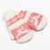 Women's mittens, white/red color, size 20-22