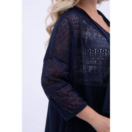 Cardigan female, size 52, blue color-3