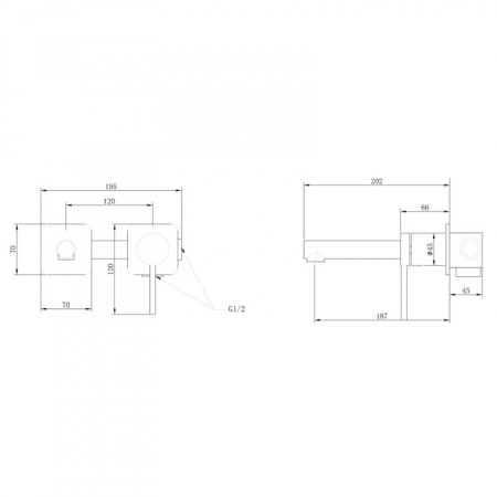 ABBER EMOTION AF8812B shell mixer, single -leaf, built -in, chrome-2