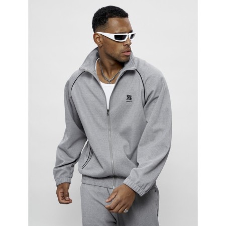 Male tracksuit, size 48, gray color-24