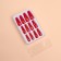 Poaling Paletteaps, 12 pcs, with adhesive plates, ballerina form, red