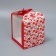 Box for a small cake, confectionery packaging, “poppies”, 15 x 15 x 18 cm