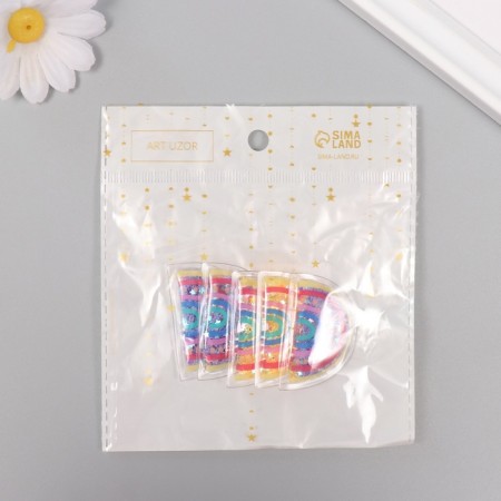 Shaker for the creativity of PVC "Rainbow" with glitter MIX 3x4.5 cm-3
