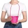 Wicker basket, bamboo, pink