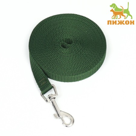 Leash 5 m x 1.5 cm, green