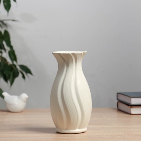 VAZ Coramics Table "Jasper" D Ob - 6 cm, 19x9 cm, white