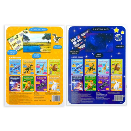 Stickers "Encyclopedia about dinosaurs and space", set of 2 pcs. 8 pp., A4 format-5