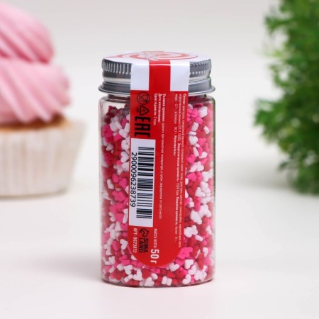 Sprinking confectionery "Little Heart", mix, 50 g-2