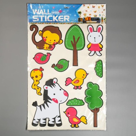 EVA sticker "Zebra and other animals" 79x49 cm-2
