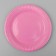 Plate disposable paper plain, pink color