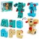 A set of robots "alphabet", transforms, 6 pieces, gather in 1 robot