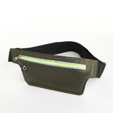 Lightning waist bag, reflective elements, khaki color
