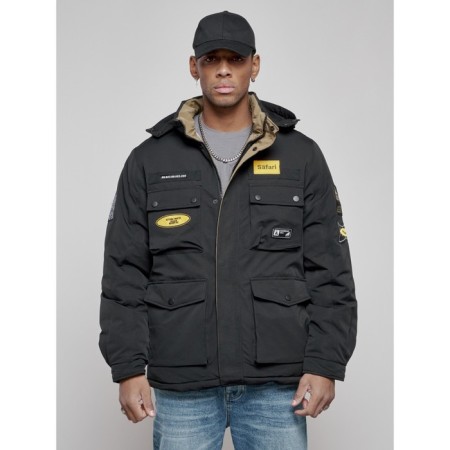 Male Winter jacket, size 52, black color-4