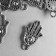 Decor Metal for creativity "Hand of Fatima" silver 6585 1.8x1.1 cm