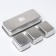 Stainless steel container 3 sections, 33 × 15.5 × 7 with a lid