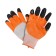 Nylon gloves, with nitrilum prick, size 9, orange