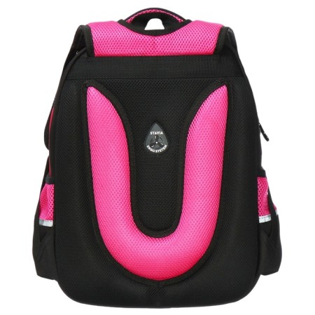 School backpack, 40 x 33 x 19 cm, ergonomic back, Stavia "anime", black/purple-5
