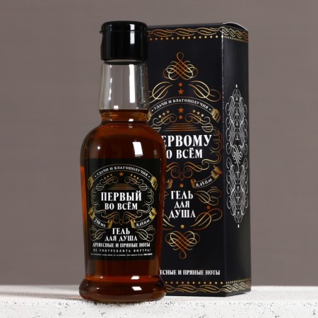 The shower gel “First in everything”, 250 ml, wood aroma with spicy notes, Hard Line-1