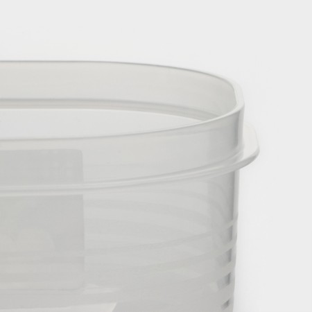 The container is plastic with the lid Flexo, 0.65 l, the color is red-7
