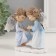 Polystone souvenir "Angels in blue dresses" 12.5x7x12 cm