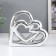Souvenir ceramics "woven hearts" silver 12.3x3.5x11.8 cm