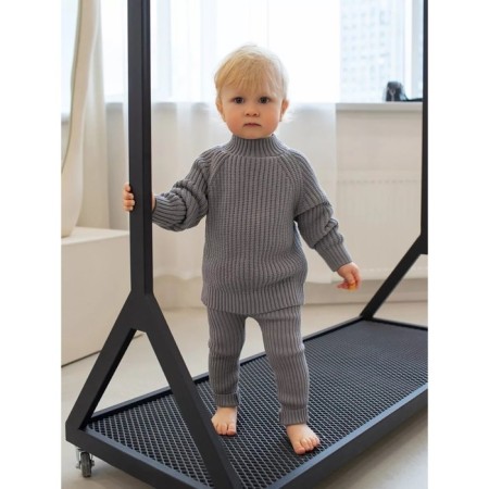 Sweater Children's Knitted Amarobaby Warm, height 92 cm, color gray color-8