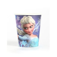 A one -time paper glass with embossing, 250 ml, cold heart