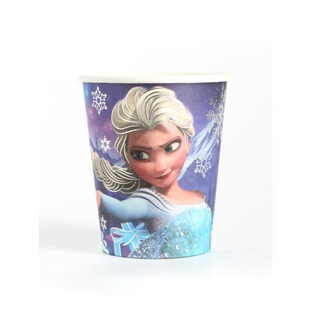A one -time paper glass with embossing, 250 ml, cold heart