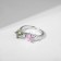 The ring "brightness" of crystals, the color is pink green in silver, dimensionless