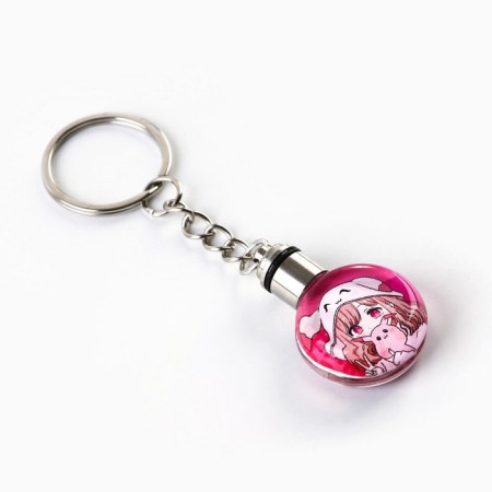 Keychain for keys with an Ainime flashlight, 4 x 2 cm-2