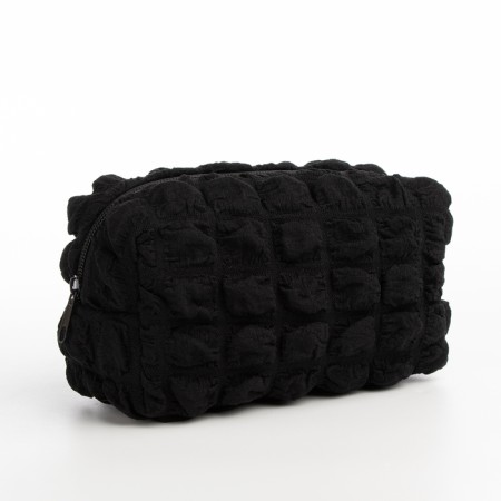 Cosmetic bag with lightning, black color