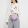 Bag Women's Round Artificial Leather, 18x18 cm, lilac color