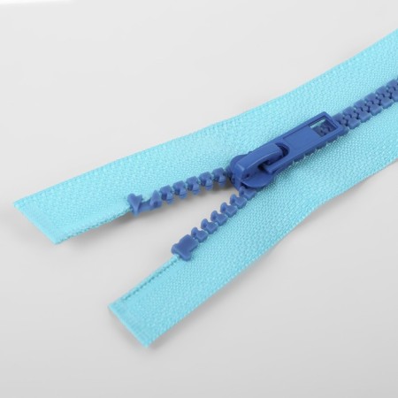 Lightning "Tractor", No. 5, detachable, automatic lock, 70 cm, blue/blue color-1