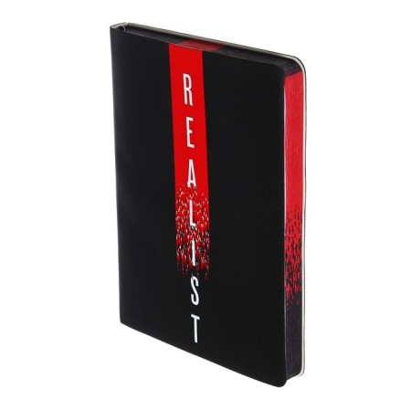 Leduced Diary A5, 160 sheets, Devente.note.realist, soft cover of artificial leather, color slice, Bullpower 70 g/m2, black-1