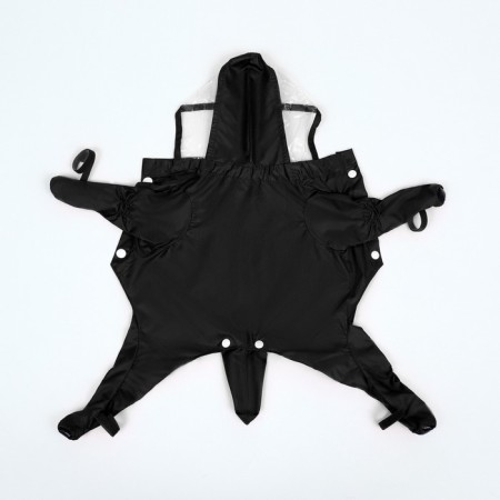 Combiason for dogs, demi -season with covers on paws, size M (DS 40, OG 32), black-2