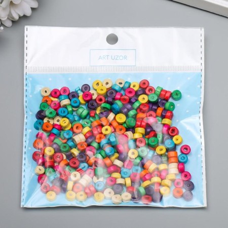Beads for creativity tree "Flat round multi -colored" set 20 grams 0.6x0.3 cm-2