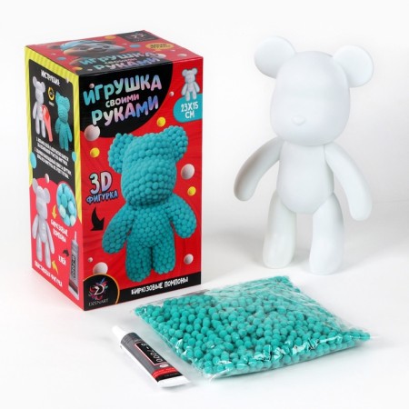 Toy pompons "Bear", Mint TMP color-1