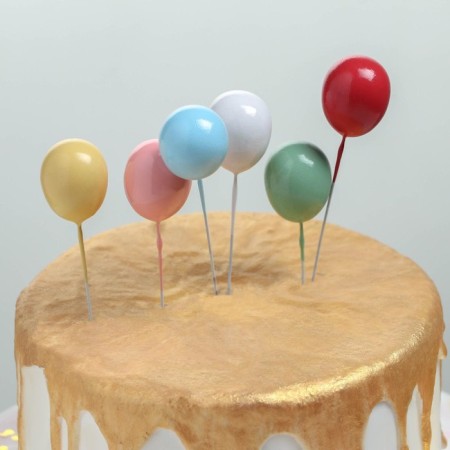 Set of toppers for the Cake "Balls", 6 pcs, color mix-6
