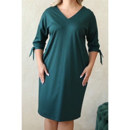 Women's dress, size 52, green color-1