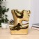 Vase Ceramics "Sophisticated Profile" 15x8x21 cm, gold