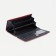 Women's wallet on the button, red color