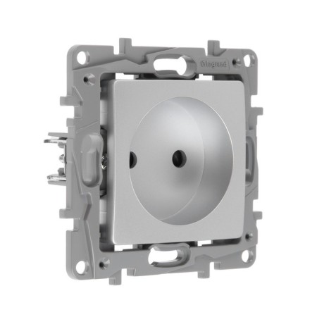 LEGRAND ETIKA 1-m, b/s outlet, with curtains, screw terminals, 16A, 250 V, aluminum