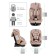 AMAROBABY BRILLANT, ISOFIX fastening, class D, group 0+/1/2/3 (0-36 kg), beige color, beige