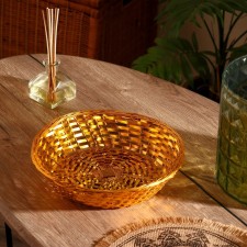 Elvira fruit basket aluminum, 25x25x8 cm