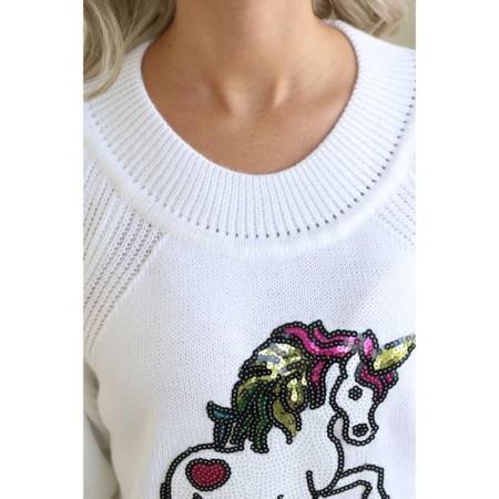 Female sweatshirt, size 44, white color-4