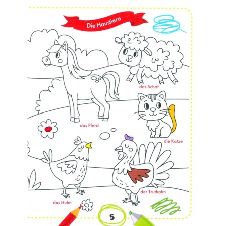 German for kids "Color and learn the words"-2