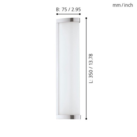 Gita 8W LED chrome 35x35x7.5cm-1