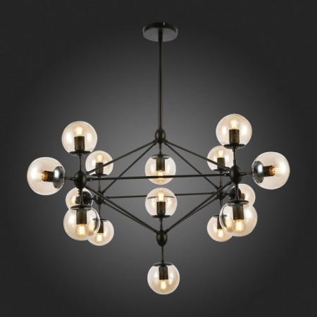 Ceiling EVOLUCE lamp. Sle154903-15. Lacotta. 15x40 watts, E27, 120x120x130 cm, black color-2